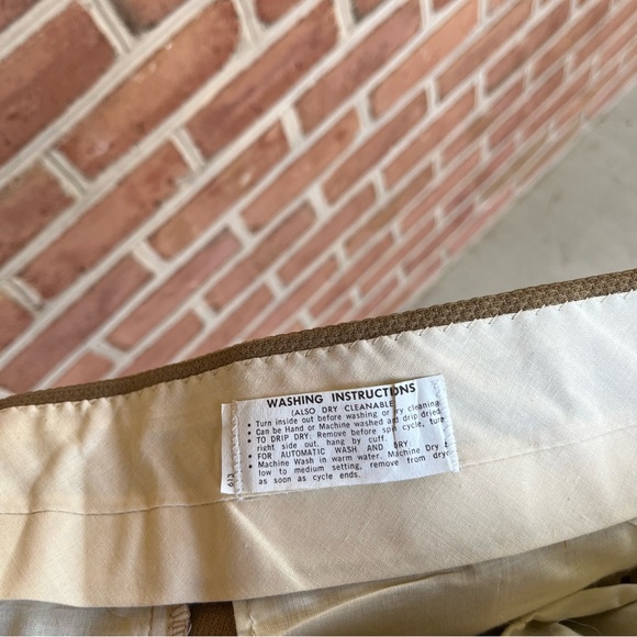 Real vintage men’s tailored trousers approximate size small.  tan/beige - Picture 6 of 8